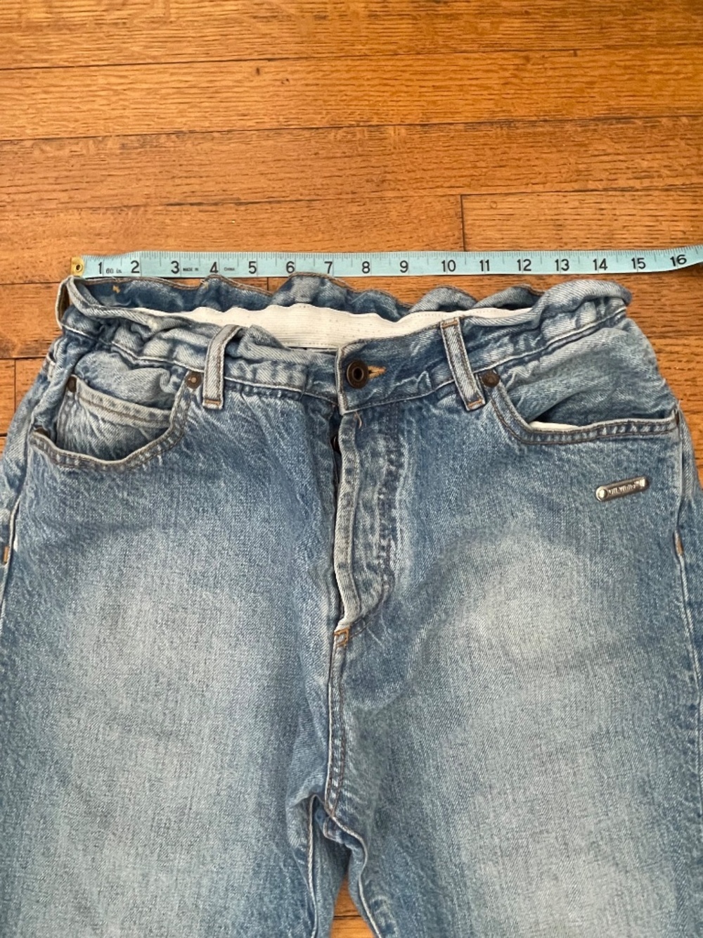Off-White c/o Virgil Abloh Elastic Waist Cropped Jeans - Picture 4 of 11